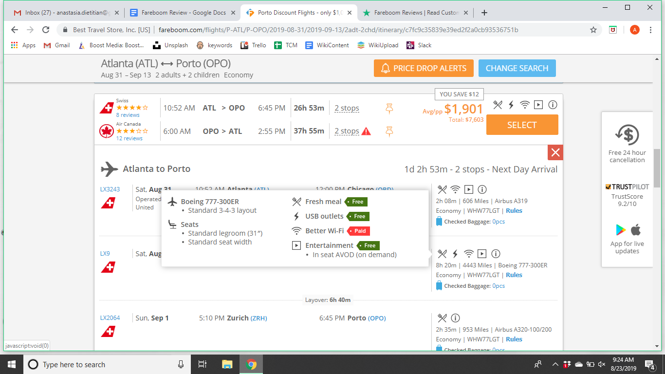 Fareboom Flight Details Review